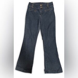 Women's Flare Jeans Size 12 Dark Wash Denim Bisou Bisou  SKU 23